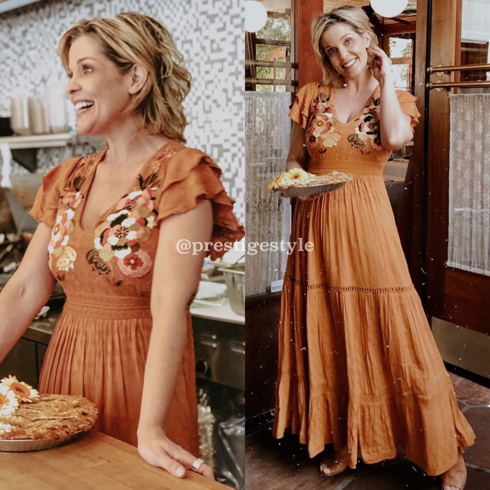 Anthropologie Sunshine Embroidered Maxi Dress - Picture 5 of 15